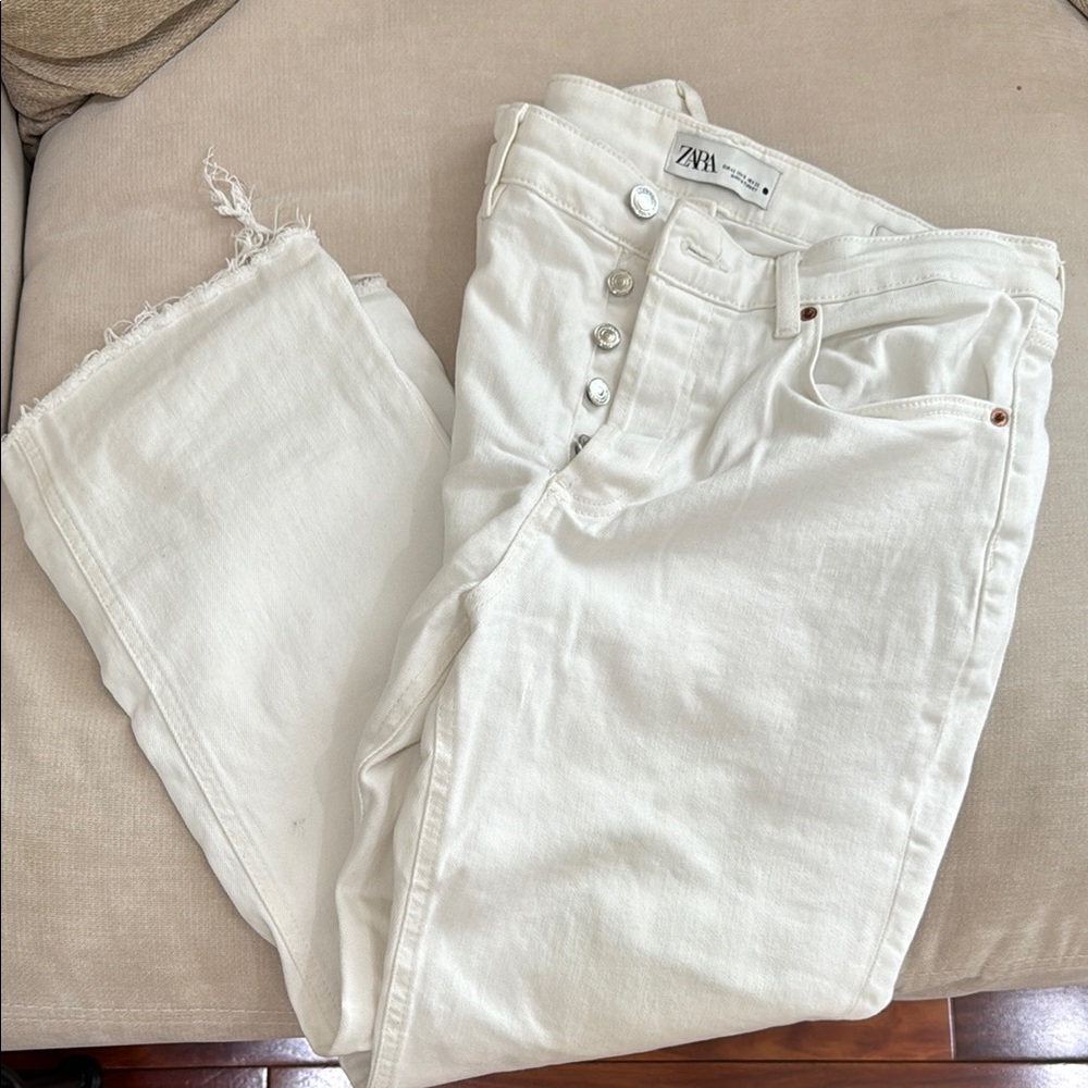 Zara Women's White Jeans